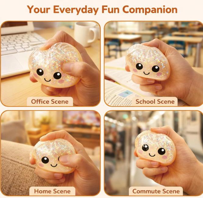 Giant Glitter Dumpling, Giant Dumpling Squishy, Mega Rainbow Dumplings, Cute Anxiety Relief Fidget Toy, with Steamer Box,Soft Squeeze Decompression Dough for Adults Giant Glitter Dumpling, Giant Dumpling Squishy, Mega Rainbow Dumplings, Cute Anxiety Relief Fidget Toy, with Steamer Box,Soft Squeeze Decompression Dough for Adults