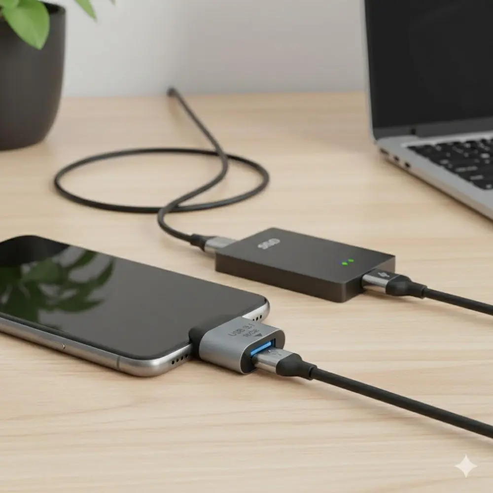 Type-C to USB Adapter OTG Fast Charger 10Gbps Data Transfer Portable Converter Compatible Phone Tablet Laptop Expand Storage Keyboard Files Sync Quick Charge Multi-Function Accessory