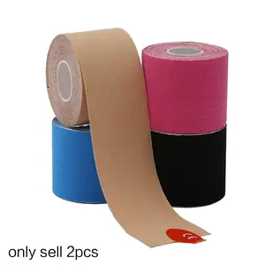 2Counts/Set Kinesiology tape, 6 colors available, waterproof kinesiology tape, uncut kinesiology tape, elastic muscle tape, sports tape, athletic tape, knee tape, suitable for sports and daily use