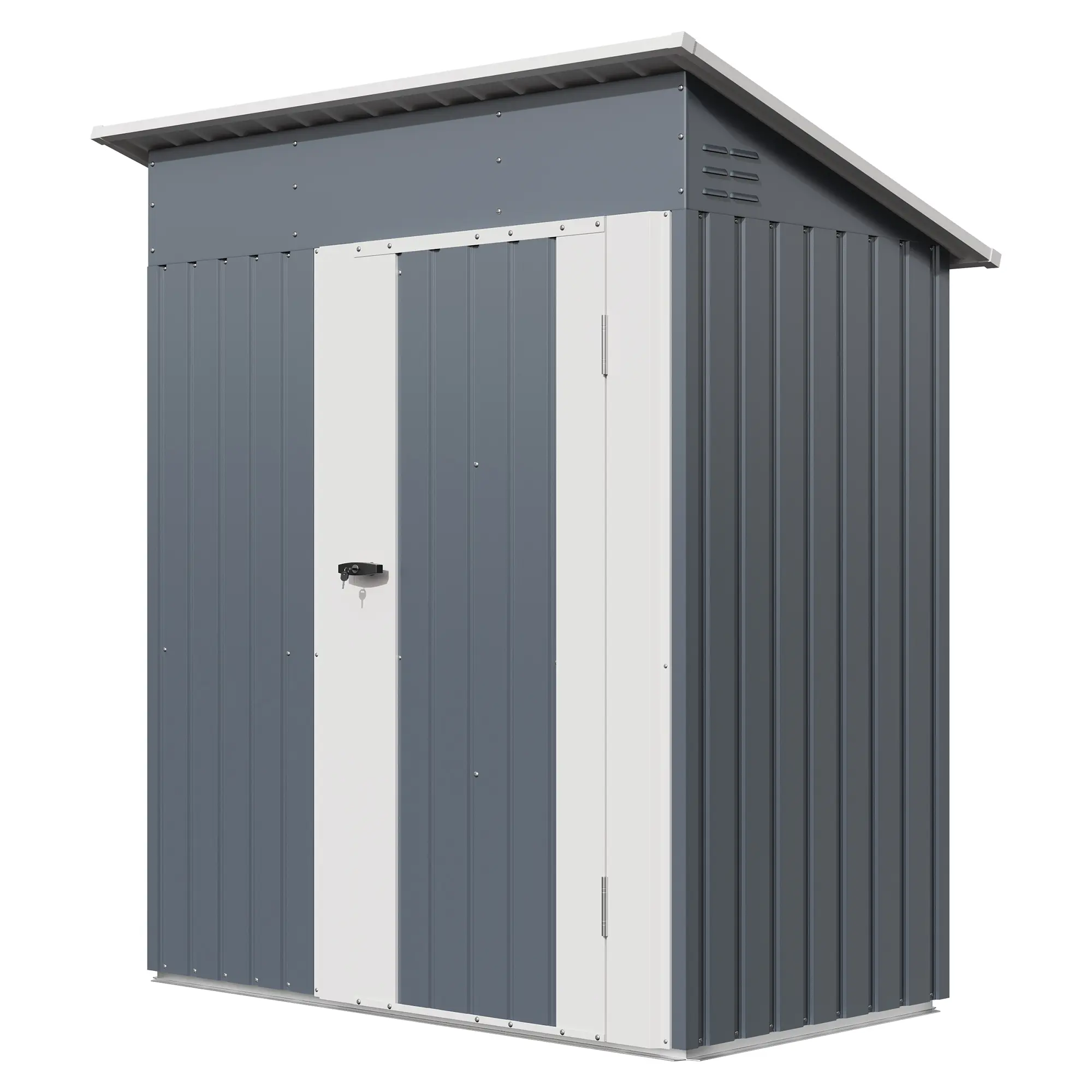 Weather-Resistant Metal Outdoor Storage Outdoor Storage 5x3 FT – Secure Lockable Organizer for Garden Tools, Lawn Equipment, Patio & Yard – Waterproof, Ventilated – Classic Finish