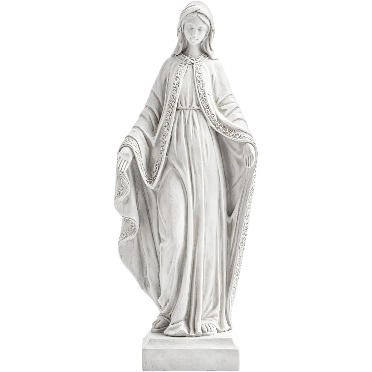 Virgin Mary Statue, 15" H Resin Blessed Mother Mary Statue, Religious Virgin Mary Statue Outdoor, Catholic Home Decor - Mary Garden Statue for Indoor or Garden Altar Yard Patio