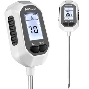 4-in-1 Soil Moisture Meter, Digital Plant Temperature/Soil Moisture Test & PH Meter/Sunlight Intensity, Backlight LCD Display  Gardening, Farming and Outdoor Plants