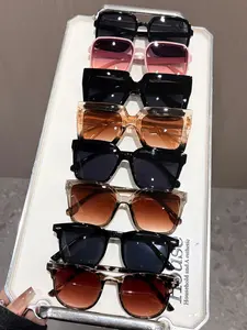 8 Elegant Multi-Color Women's Leopard Pattern Sunglasses for Beach Parties and Music Festivals, Stylish UV Protection Shades for Summer Fun, Sunglasses Set