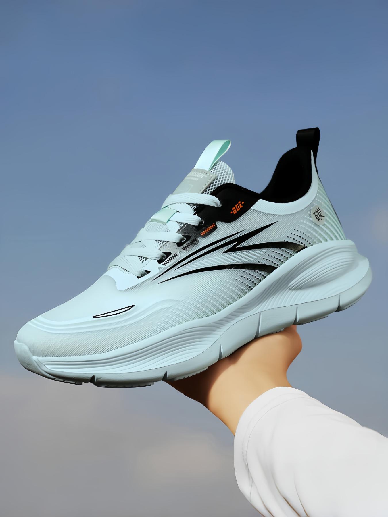 Men's Colorblock Lace Up Low Top Sneakers, Casual Breathable Comfortable Sports Running Shoes, Male All-match Round Toe Shoes for Daily Wear, Closed, Casual Running Footwear