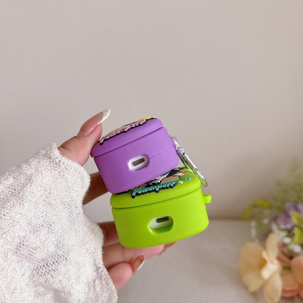 Cute Anime Figure The Power Girls Flip Phone SiliconeWireless Earphone Protective Case For Airpods PerfectSurprise Gifts