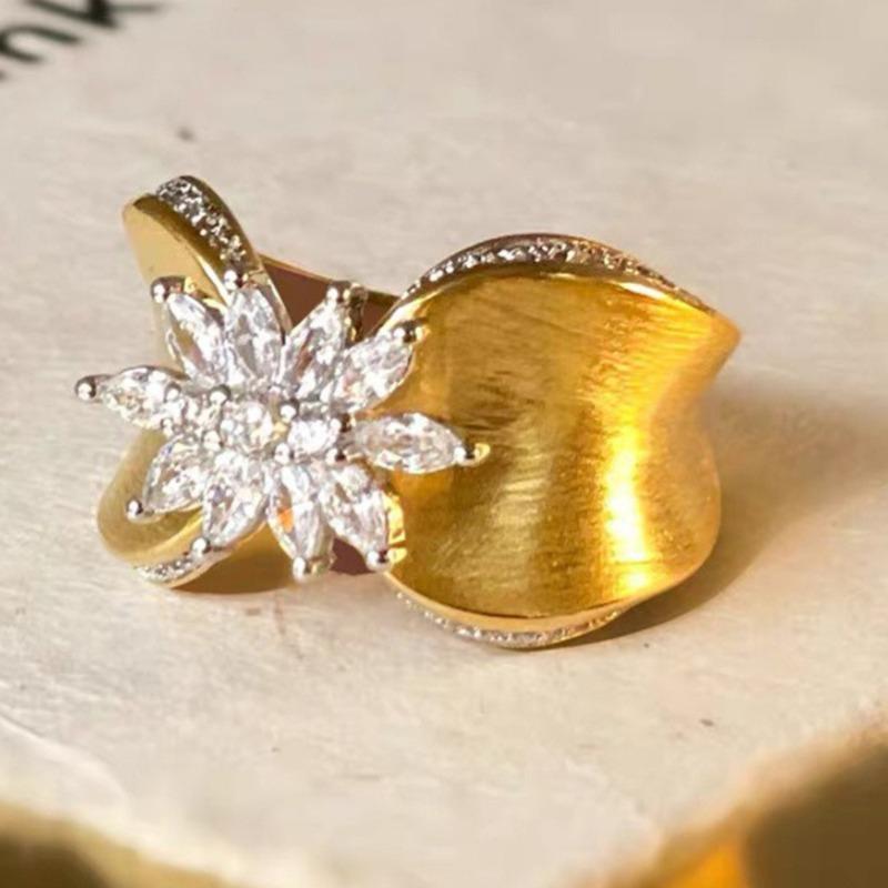 Vintage Butterfly Brushed Golden Engraved Ring, Premium Women's Jewelry for Gifts Parties and Daily Wear, Unique Engagement and Friendship Ring