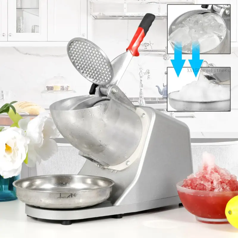 Ice Shaver Machine Ice Crusher Electric Snow Cone Maker Stainless Steel ShavingXX15ForgeFitness