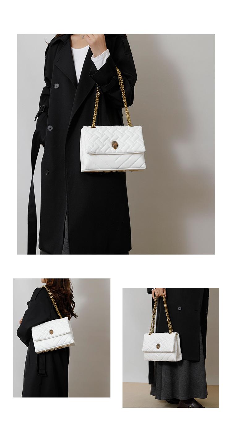 Women's Bag with Unique Quilted Embroidery, Eagle Head Flap Letter Square Bag, Single Shoulder Crossbody Bag for Women