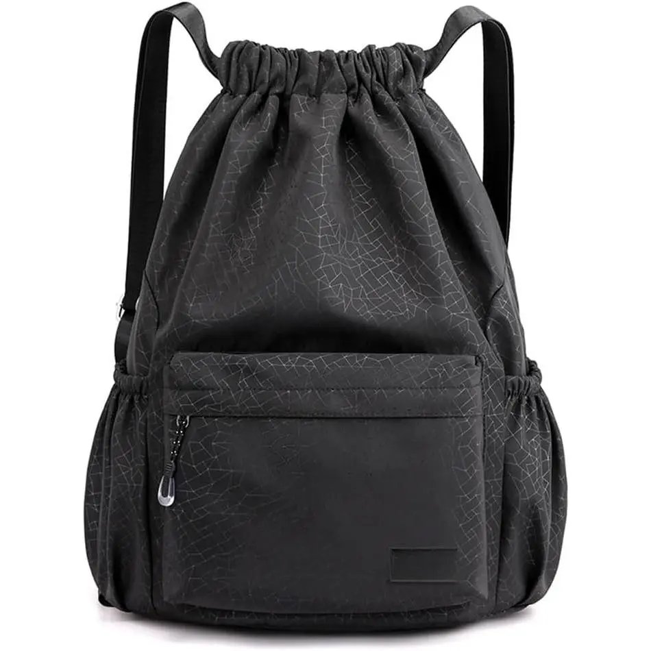 Drawstring Backpack  Gym Bag Water Resistant String Bag Cinch Sackpack for Shopping  Yoga