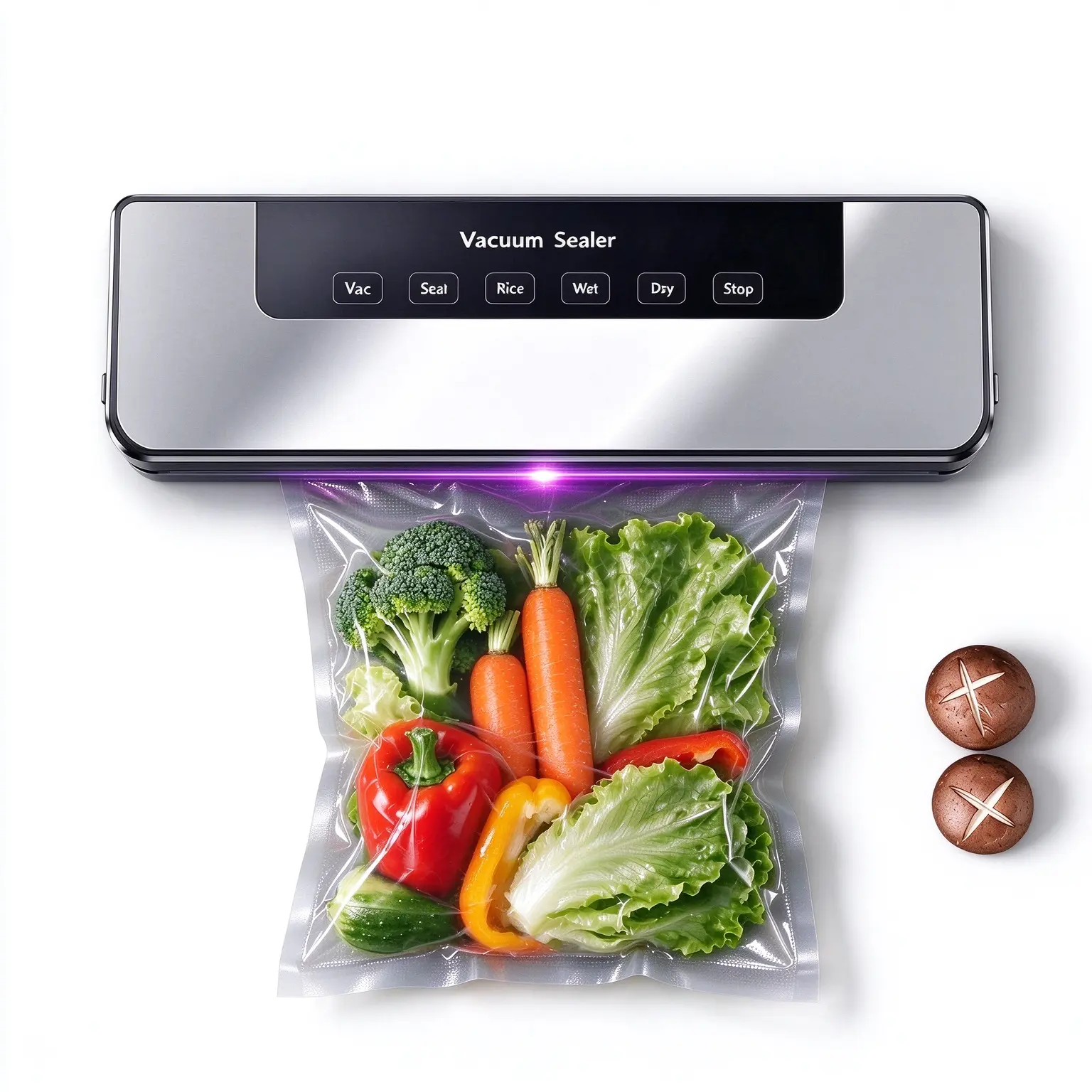 Automatic Vacuum Sealer for Food with UV Sterilization Function Compact Food Packaging Machine for Home Use Dry and Moist Food Modes Keeps Food Fresh Longer BPA Free Vacuum Sealer Machine