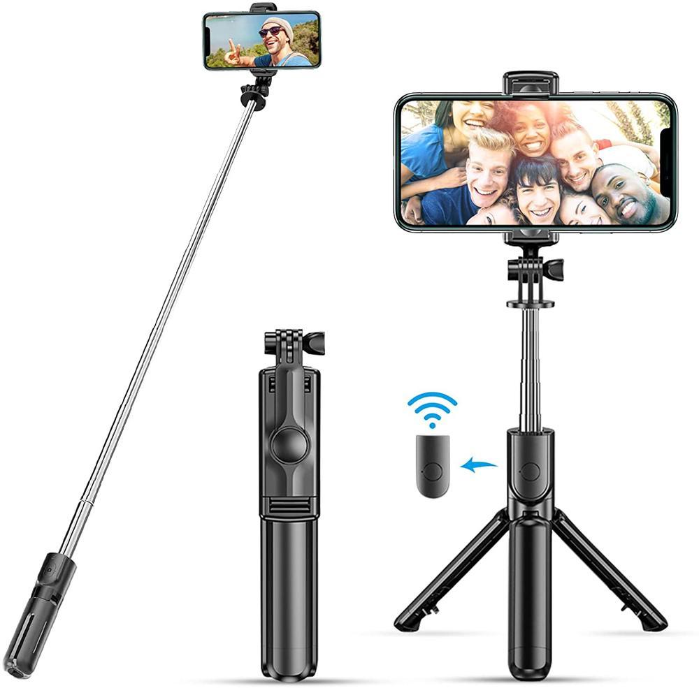 3In1 Bluetooth Wireless Selfie Tripod With Fill Light Shutter Remote Control Portable Foldable Monopod