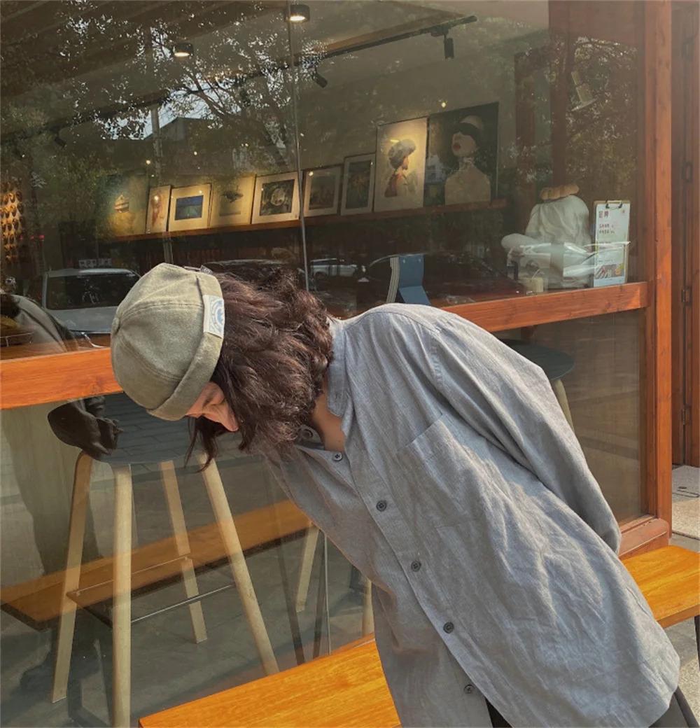 Fashion Cotton Brimless Hat Men Women Retro Skullcap Melon Docker Cap Street Hip Hop Without Visor Summer Outdoor Beanie Gorras