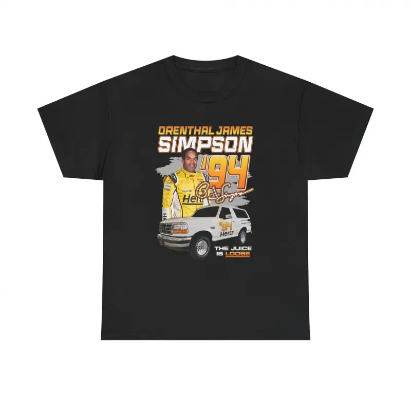 OJ Simpson 94 Graphic Prints T-Shirt for Men Made with Premium Cotton Fabric, Skin-Friendly for All Seasons, Shortsleeve, Tops, Comfy, Casual, Solid