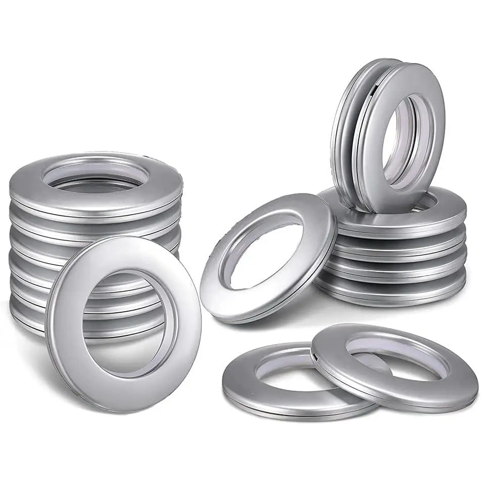 16 Pack Curtain Grommets Inner Diameter 1-9/16", Curtain Eyelet Silencer Sliding Ring ABS Plastic ()