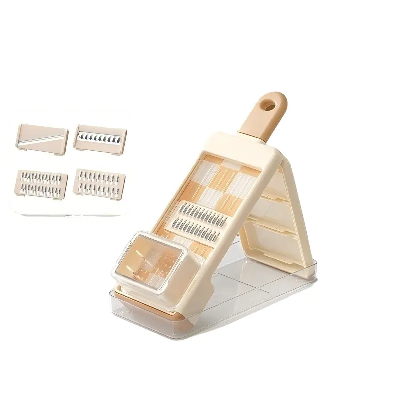 4-In-1 Multi-Functional Fruit Vegetable Slicer, Hand-Friendly Potato Shredder, Carrot Grater and Cutter Tool, Kitchen Essential Gadgets