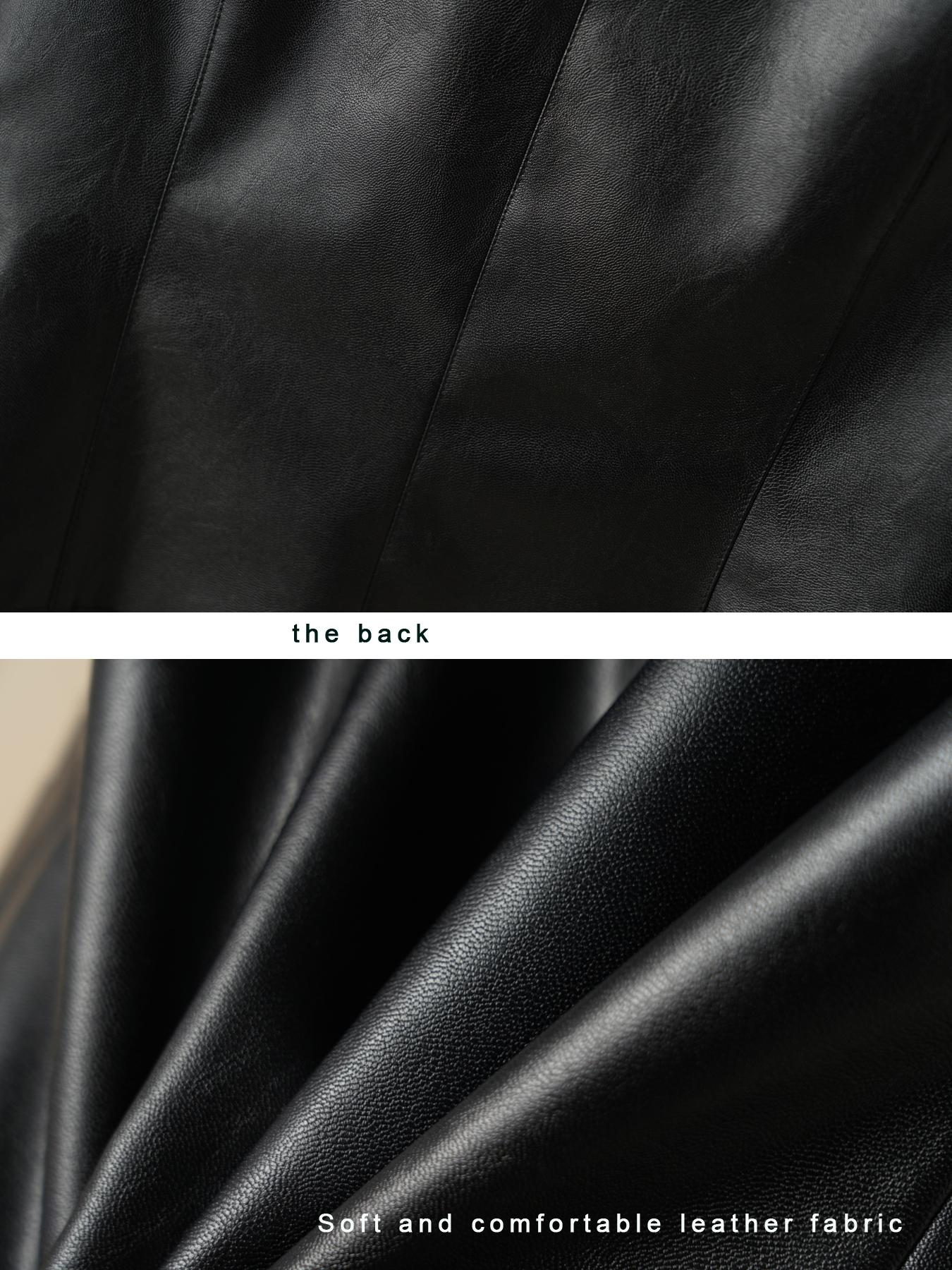 Women's PU Leather Vest Top, Single Button Front, Sleeveless V Neck, Casual Fitted Style, Spring & Fall Fashion, Moderate Fabric Thickness, Casual Comfy Vests