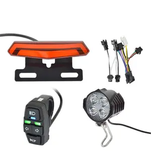 Multifunctional E-Bike Headlight and Taillight Set – Lighting Kit With Turn Gauge, Switch Control, and Front/Rear Warning