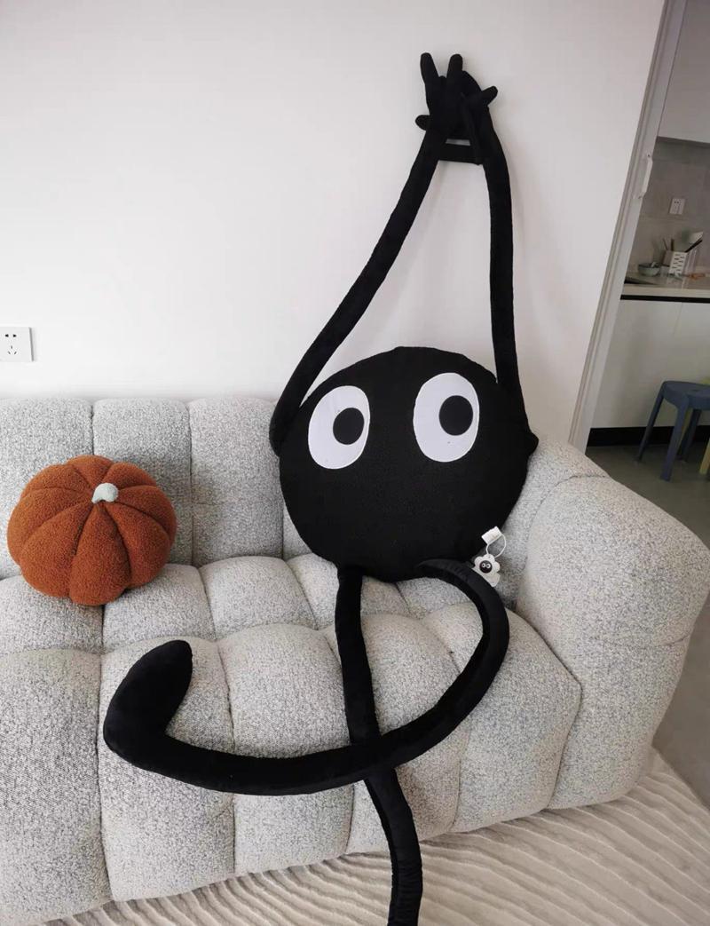 Giant Cute Black Briquettes Octopus Plush Toy Stuffed Long Legs Octopus Doll Plush Animal Pillow Creative Gift Kawaii Room Decor