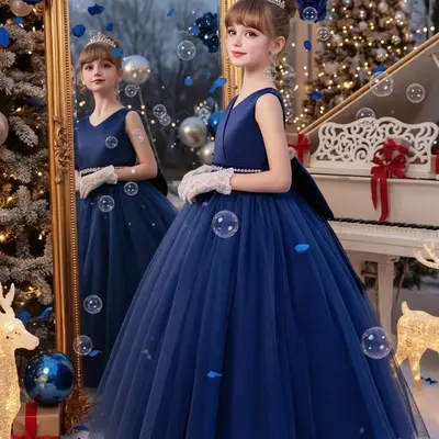 Girl Blue Dress Amazon Ad
