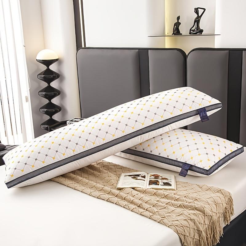 Solid Color Long Pillow, 1 Count Soft Comfortable Sleep Pillow, Neck Pillow, Bedding Supplies for Home Bedroom Hotel