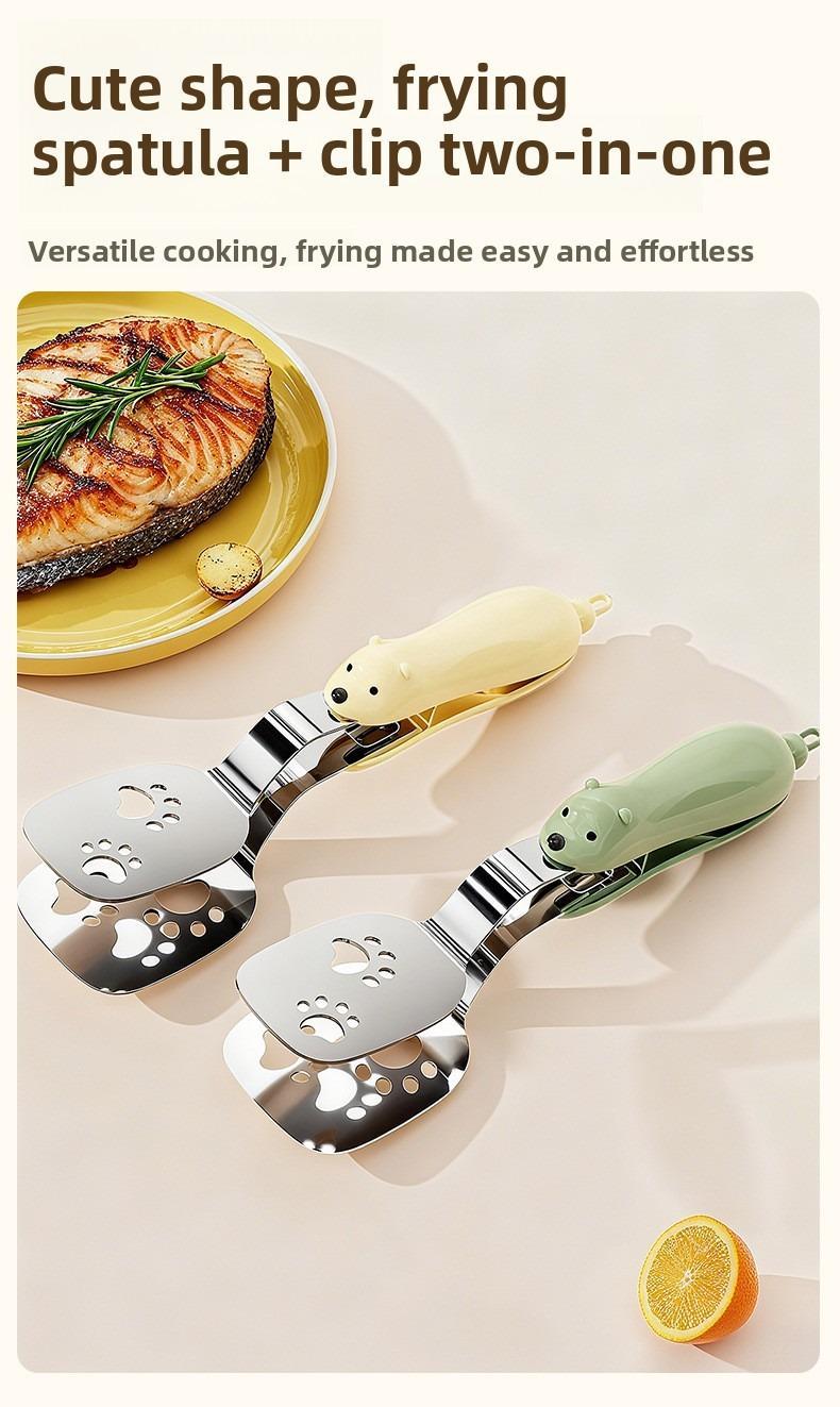 Stainless Steel Bear Pancake Griddle Clip Multifunctional Kitchen Tool for Frying Eggs, Fish, and Steaks