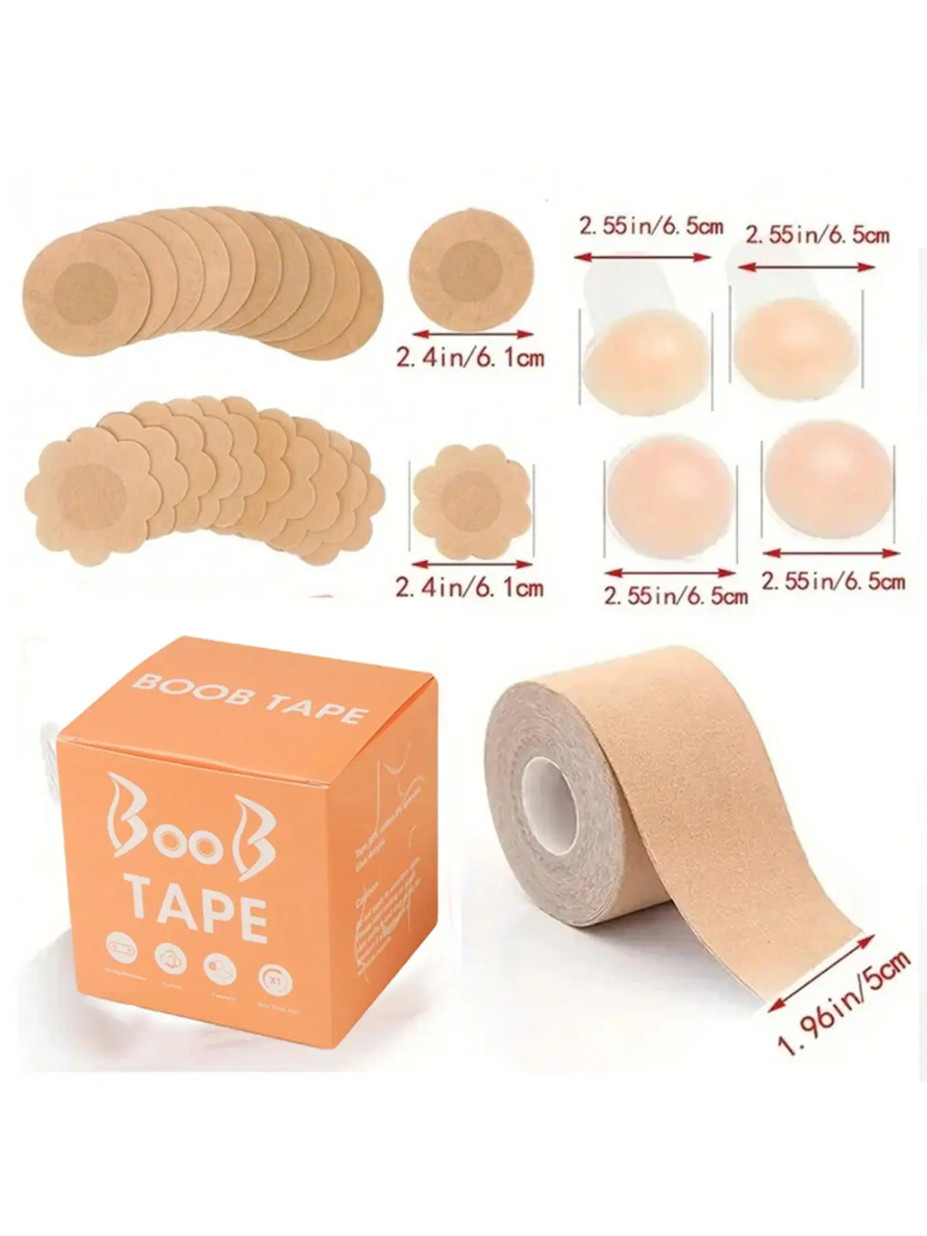 Sports Accessories Set Includes Invisible Breast Lift Band, Bra Booster Strap, Breast Support Body Tape, Bra Lifter Pad, Women's Bras and Underwear
