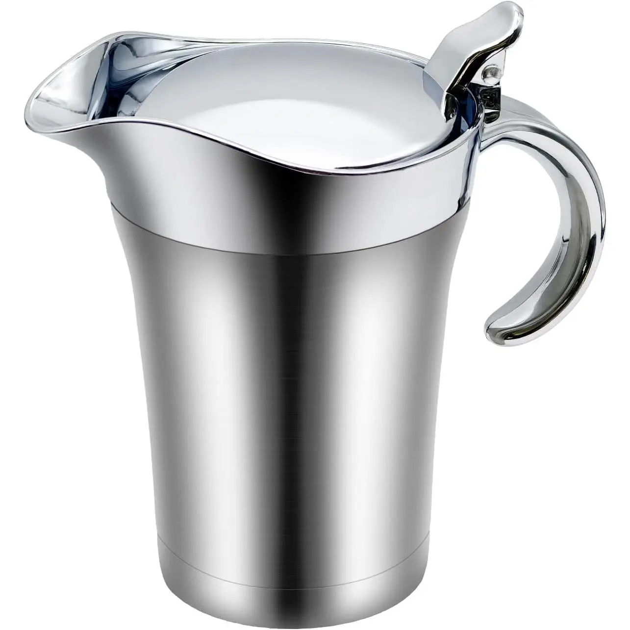 25 Oz Stainless Steel Thermal Gravy Boat with Lid, Double Insulated Gravy Sauce Jug for Party, Family Dinner, Thanksgiving, Halloween, Christmas, Premium Kitchen Gadgets