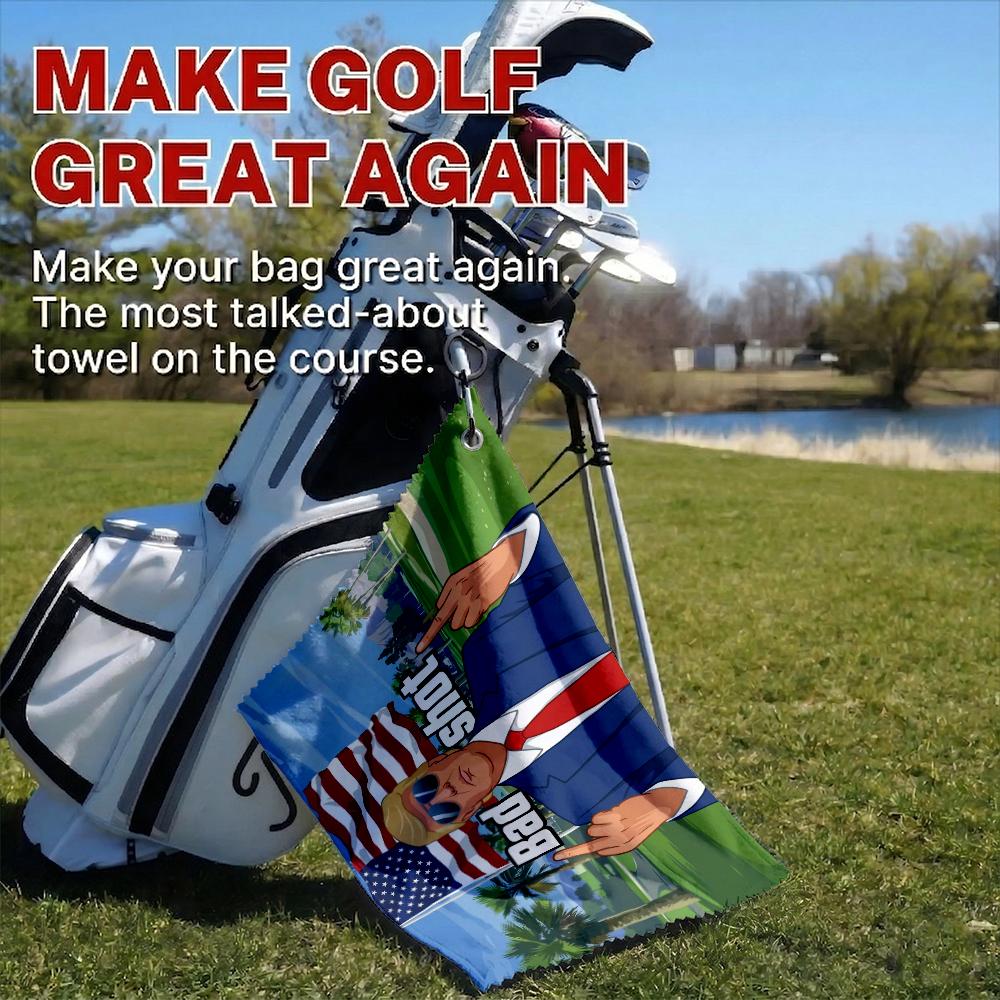Curves & Clubs Trump Golf Towel| Trump 100 Dollar Bill Towel| American Towel| Funny Golf Towel| Golf Bag Accessory With Clip| Golf Towels For Golf Bags (Bad Shot) Curves & Clubs Trump Golf Towel| Trump 100 Dollar Bill Towel| American Towel| Funny Golf Towel| Golf Bag Accessory With Clip| Golf Towels For Golf Bags (Bad Shot)