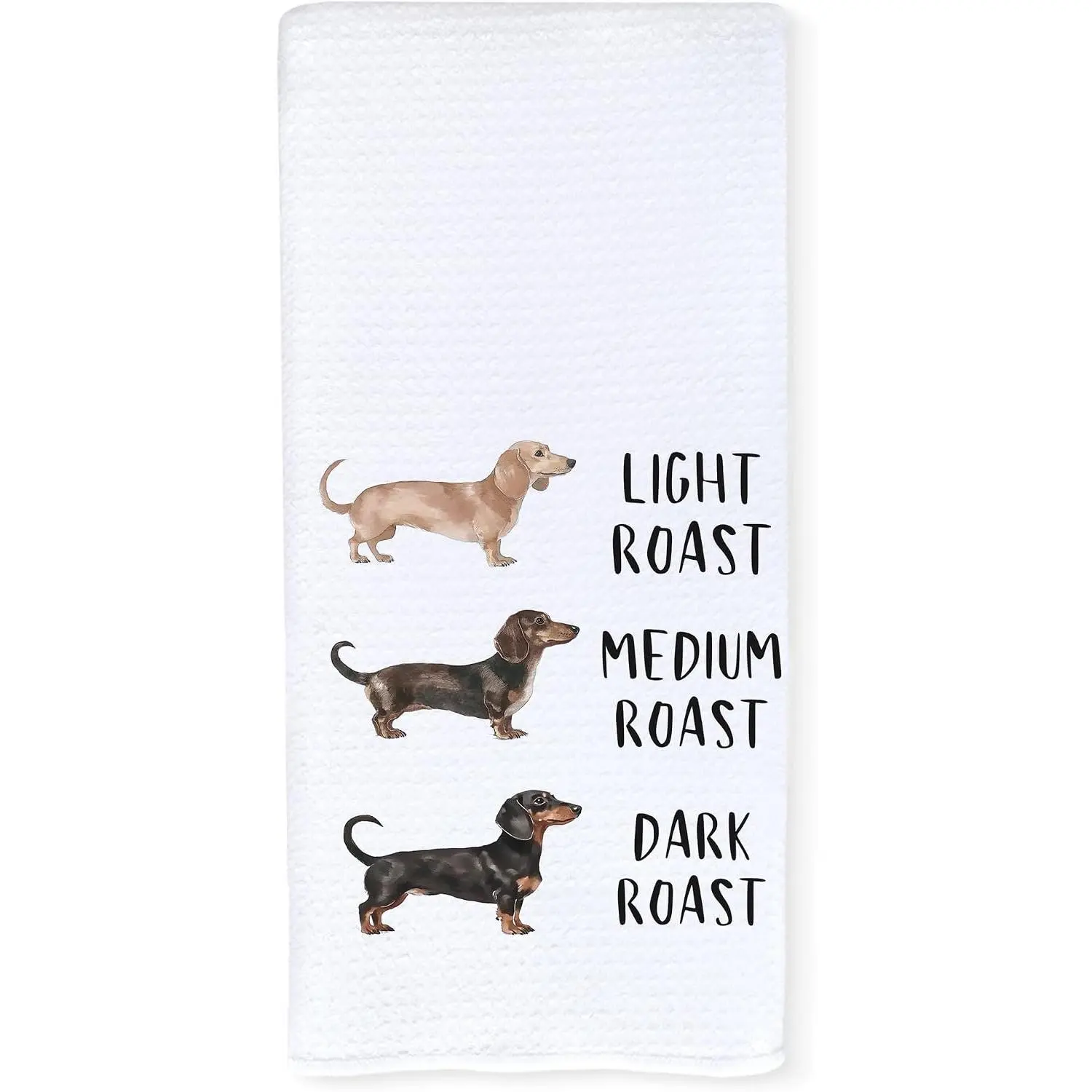 Funny Dachshund Kitchen Towels, Weiner  Gifts for Women Men, Light Medium Dark Dachshund Decorative Hand Towels for Bathroom,  Bathroom Decor, 16x24 Inch
