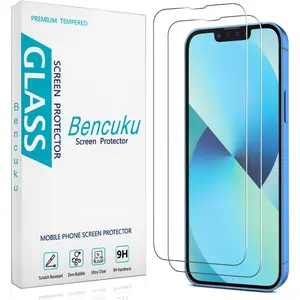 (2 Pack) Screen Protector for iPhone 13, iPhone 13 Pro 6.1 Inch Tempered Glass, Anti Scratch, Bubble Free