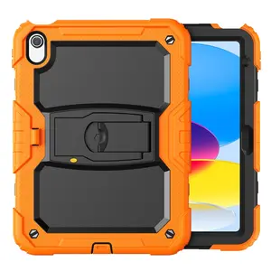 Heavy Duty iPad 10th/11th Gen Case (2022/2025) with Auto Pop-Up Stand & Pencil Holder, Military-Grade Shockproof Rugged Cover for iPad 10.9" A2696 & iPad A16 A3354, Hidden Kickstand, iPad Accessories, Protective Tablet Cover