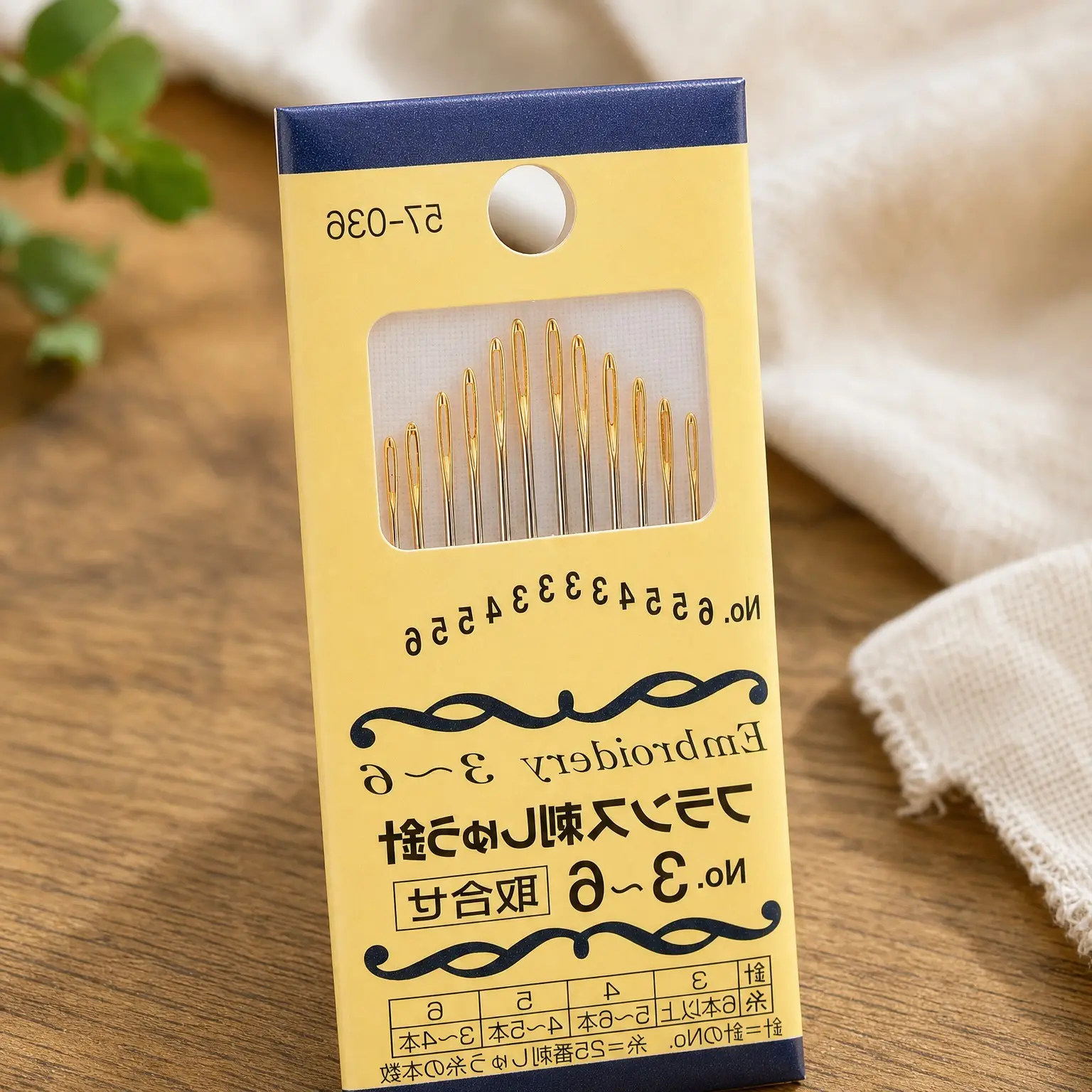 French Embroidery Needles Assortment No. 3-6, Pack of 12Gift