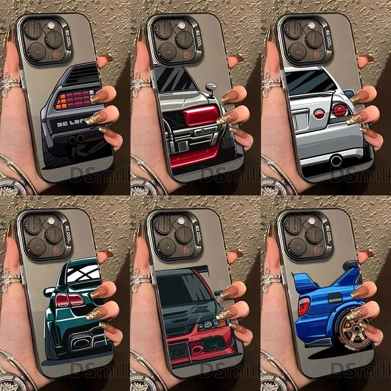 Cool JDM CAR Phone Case for iPhone 17 Air 16 15 14 13 12 11 Pro Max Plus and Samsung S26 S25 S24 S23 S22 Plus Ultra Laser Hard PC+TPU Cases Back Cover-S424, Protection, Resistance, Accessories