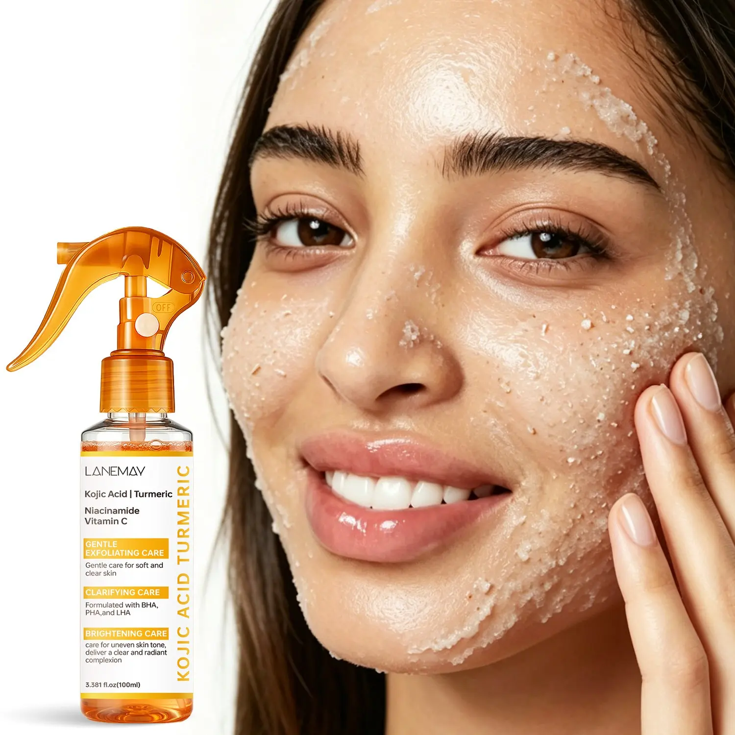 100ml Kojic Acid Turmeric Brightening Serum with Niacinamide, Kojic Acid, Turmeric - Gentle Exfoliation, Clarifying & Brightening, Evens Skin Tone - For Dull & Rough Skin, Daily Radiance Care