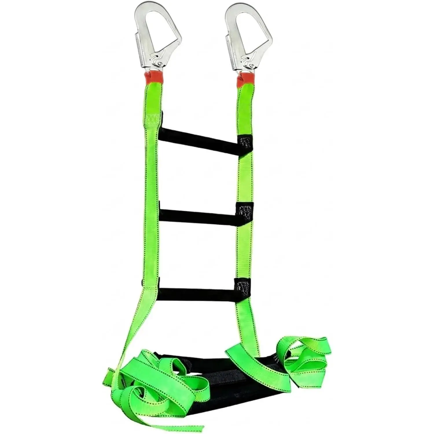 16.5 Feet Fire Escape Ladder with 2 Heavy-Duty Hooks, Emergency Rope Ladder for 2-3 Story Homes, Reusable Safety Rope Ladder for Kids and Adults, Fluorescent Green