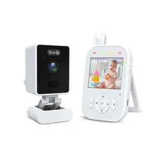 2.8 Inch Monitor, Indoor Nursery Surveillance Camera, Bidirectional Voice, No Internet Needed, 720p Real-Time Image, Sound, Temperature, Feeding Alert