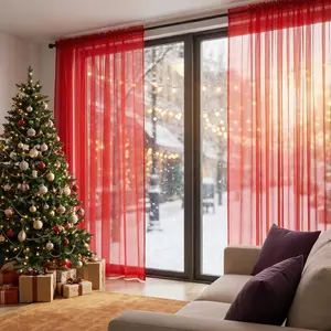 Curtain Vibes, 4 Piece 34x84 Inch Rod Pocket Curtains, Solid Color Terylene Fabric, Lightweight & Durable Window Drapes for Bedroom, Living Room and Home Decoration FT2536, Light Pink Curtains
