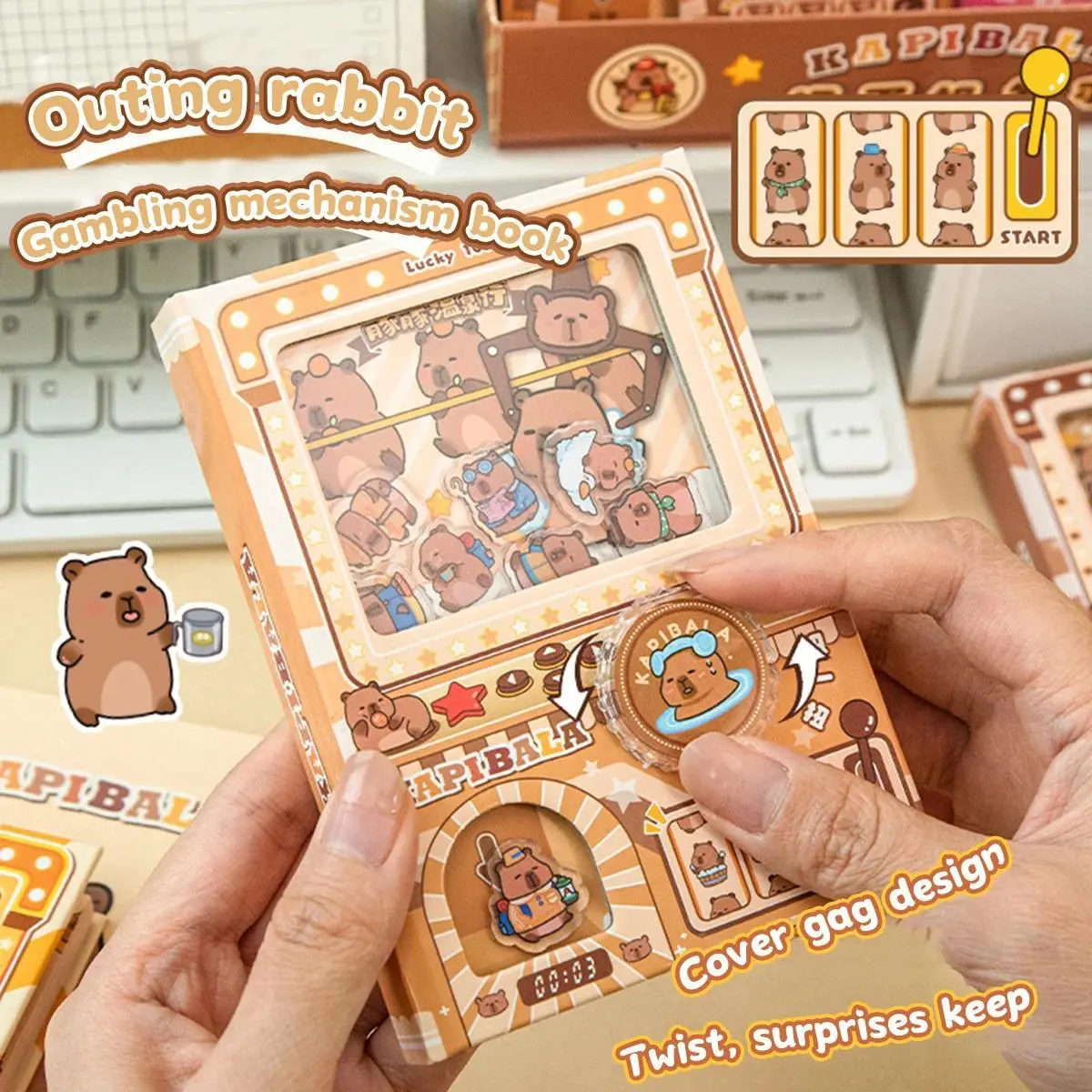 Kawaii Capybara Animal Busy Notebooks - Reusable Stress Relief Sensory Toys, Back to School Stationery Organizer Gifts for Children