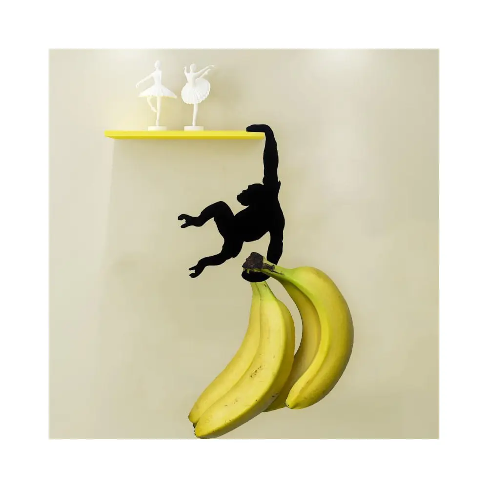 Orangutan Shape Hanging S-Hook - Decorative Wall-Mounted Hardware Fastener, Home Key Storage Solution, Playful Decoration Shelf Organizer