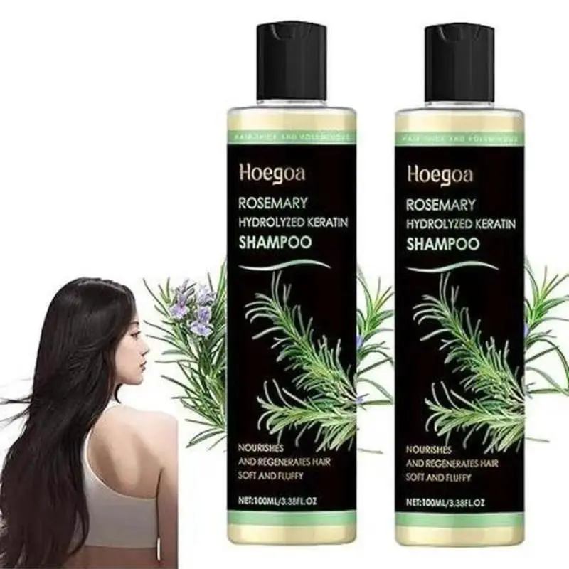 Alcohol-Free Rosemary Shampoo Infused With Natural Plant Extracts 100ml, Gentle Deep Cleansing For Oily Scalp, Controls Grease, Hydrates Dry Roots, Smooth Hair For Simple Styling Perfect For Brazilian Oily Hair