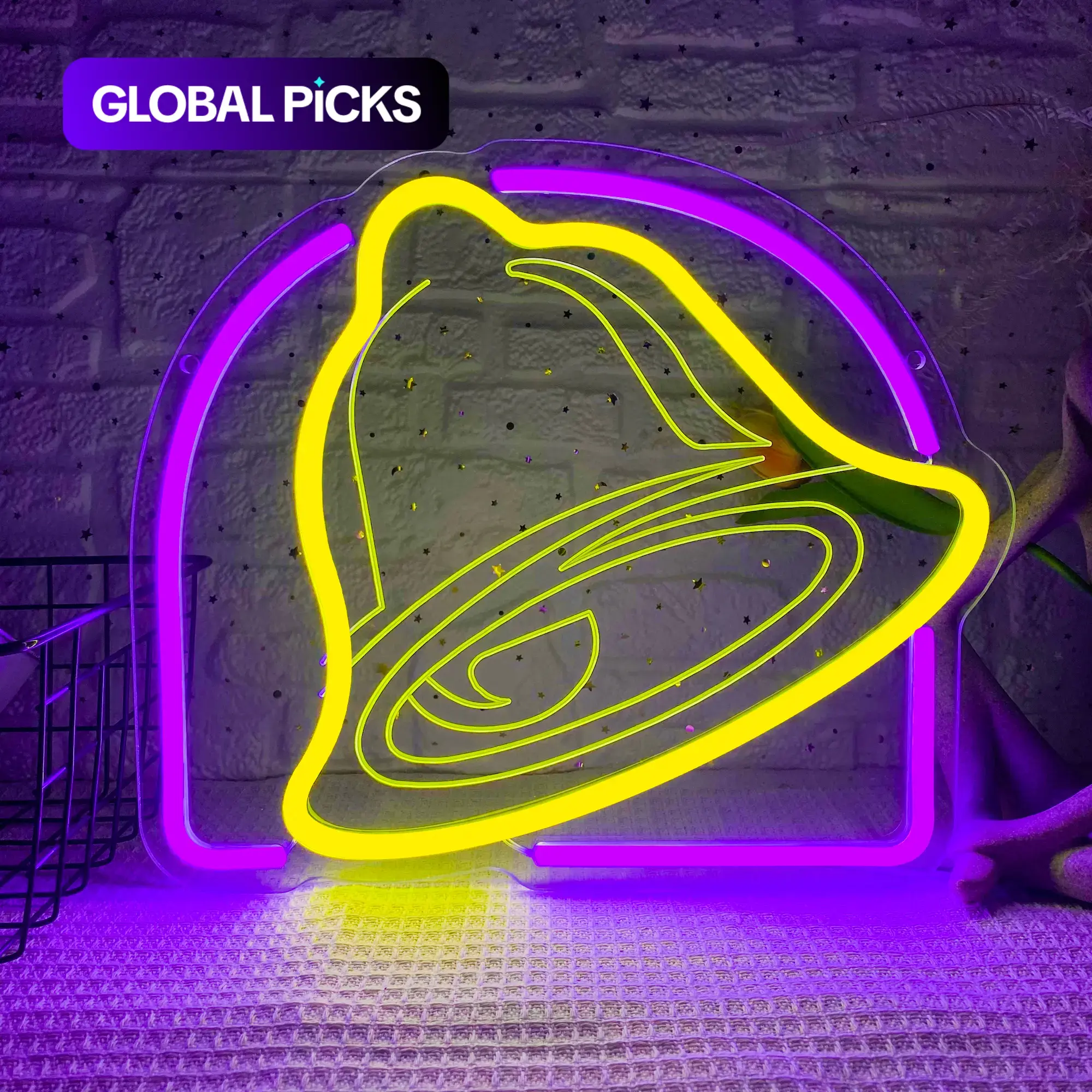 Taco Neon Signs for LED Wall Decoration, Ambient Decor Lighting, Indoor Decorative LED Neon Light, Dimmable, USB Powered for Mexican Restaurant, Kitchen, Coffee Bar & Shop, Birthday & Christmas Gift (13.3 x 11.4in)