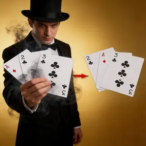 Easy-To-Learn Card Swapping Magic Props for Close-Up Interactive Performances, Perfect for Beginners. Portable Design Enhances The Party Atmosphere, Making It an Essential Tool for Stage Performances