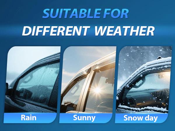 Nilight Rain Guards for Toyota Tacoma Double Cab 2005-2015 2010 2011 2012 2013 2014 2015, Out-Channel Window Visors Vent Wind Deflectors-4PCS