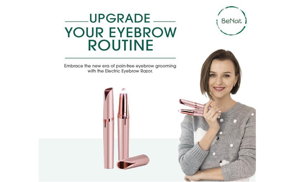 Rechargeable Eyebrow Hair Remover, Painless Eyebrow Trimmer, Stylish and Portable, Rechargeable Comfort 1 Pack White