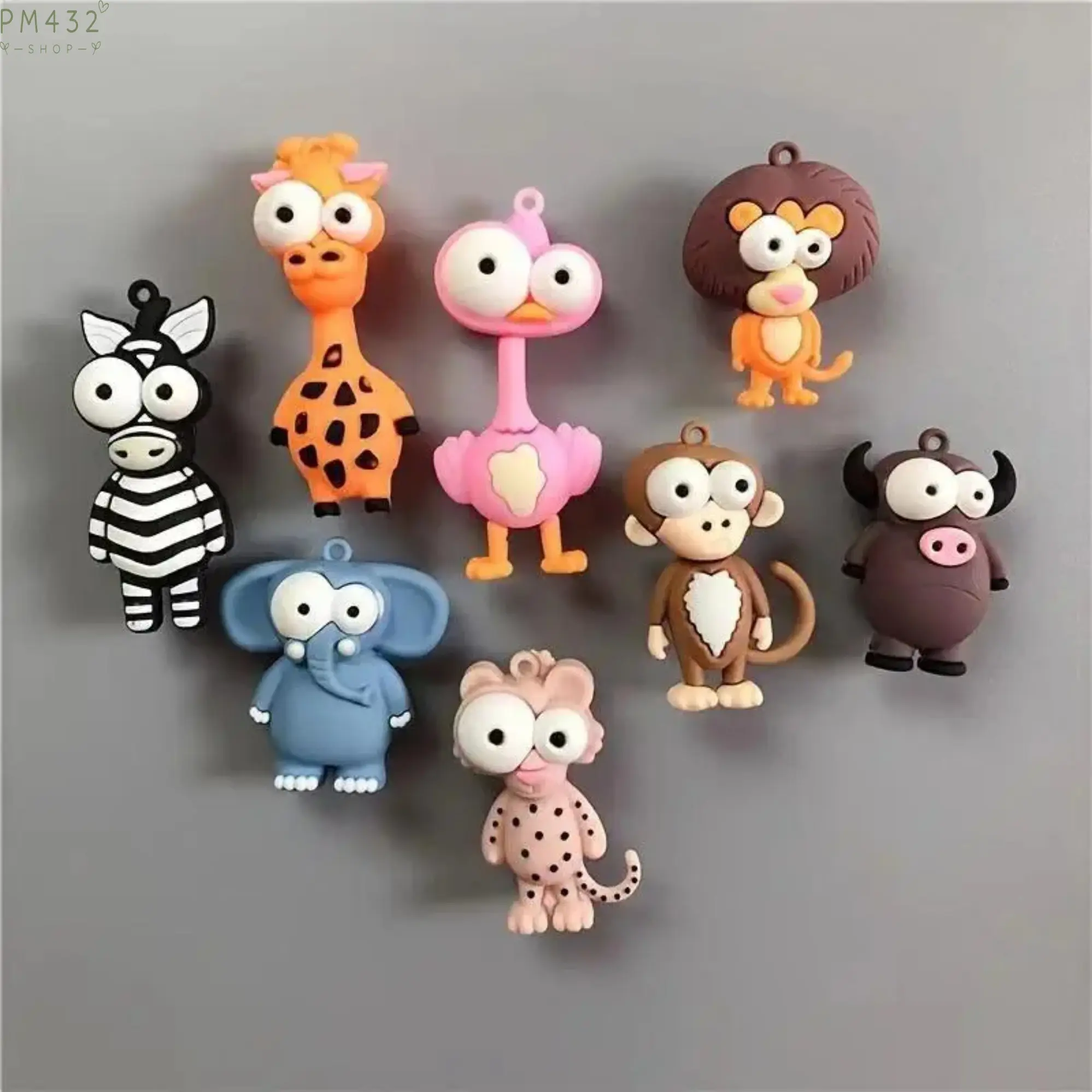 8 Pack Cute Animal Fridge Magnets, PVC Decorative Refrigerator Magnets with Strong Hold Design, Fun Kitchen Home Decor Accessories, Cartoon Magnetic Stickers for Fridge, Locker, Office & Gift Ideas