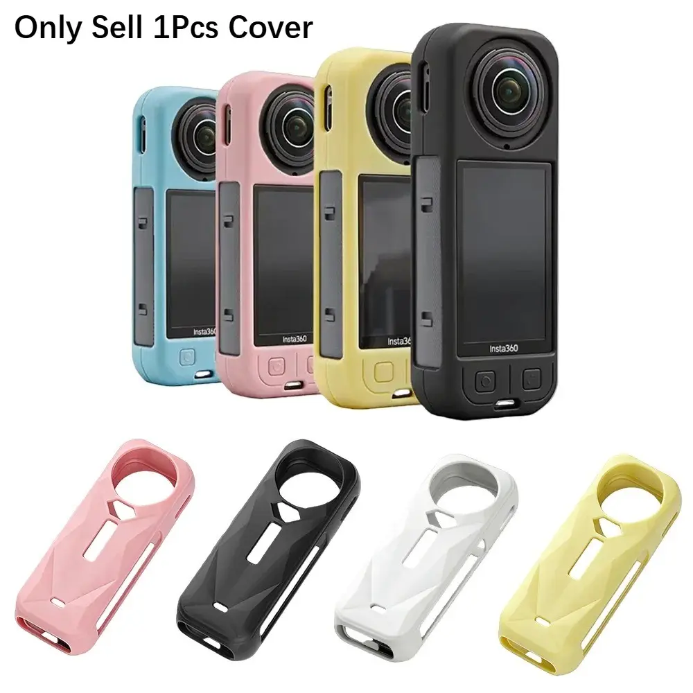 Silicone Protective Case for Insta360 X5, Anti-Drop and Shockproof, Soft Flexible Silicone Cover for Panoramic Sports Camera Body