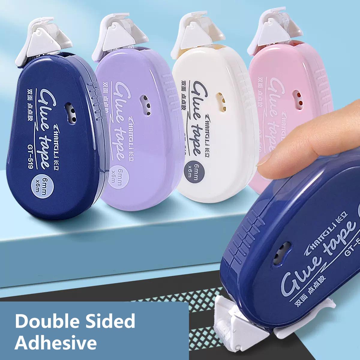 1 Piece Random Color Double Sided Sticky Tape Adhesive Dot Point Tape, Double-Sided Adhesive Tape For Scrapbooking, Double Sided Glue Tape Roller, Scrapbook Supplies