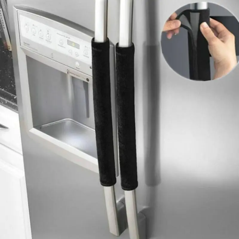Upgrade Your Kitchen with These Stylish Refrigerator Handle Covers - Perfect for Double-Door Fridges! Dust Cover