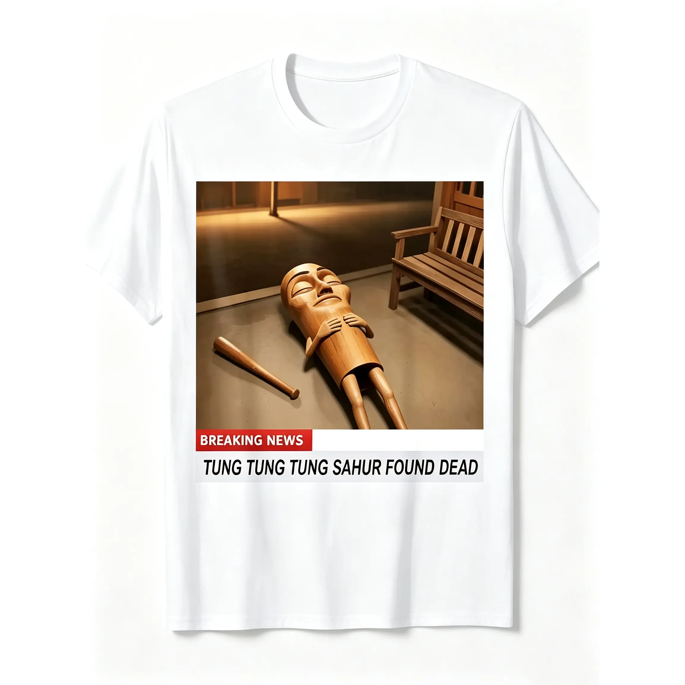 Tung Tung Tung Sahur Found Dead Breaking News Funny Meme Unisex T-Shirt