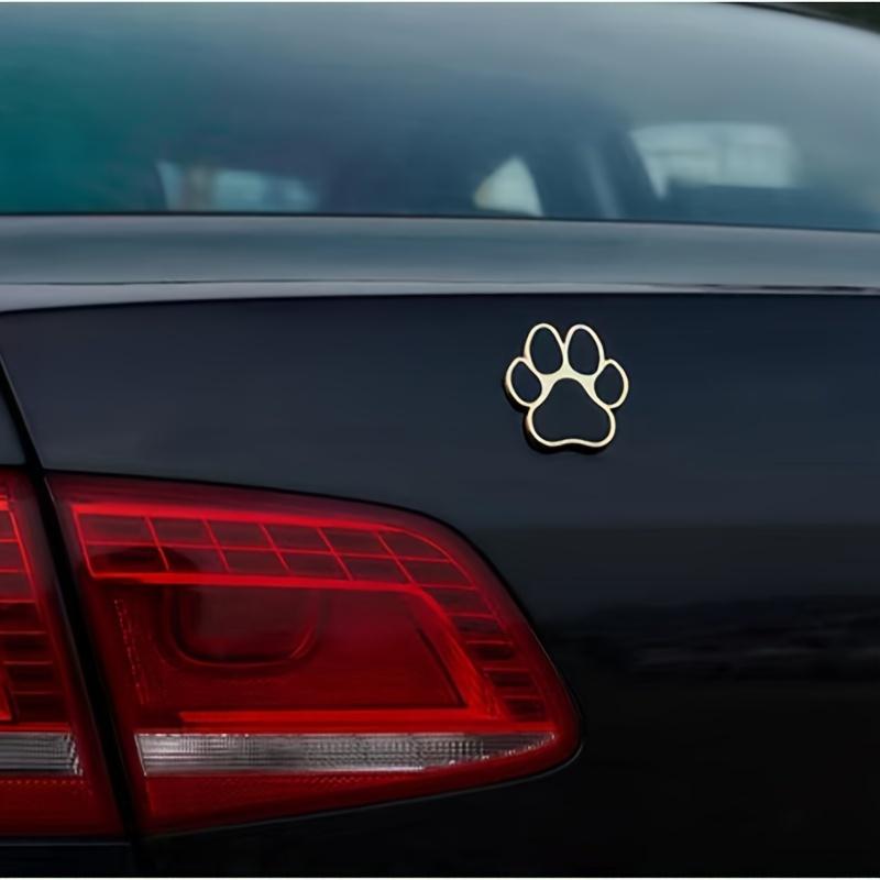 Stylish 3D Chrome Dog Paw Car Sticker Metal Footprint Decal for Cars Motorcycles Exterior Accessory Weatherproof Design